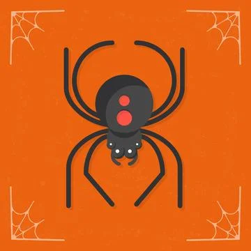 Spider vector halloween icon Stock Illustration