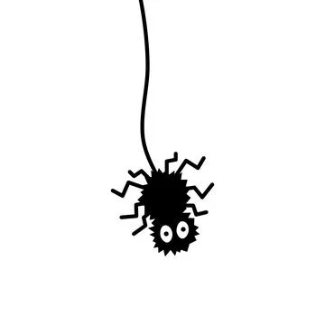 Spider vector illustration isolated on white isolated background Stock Illustration