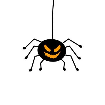 Spider vector illustration isolated on white isolated background Stock Illustration