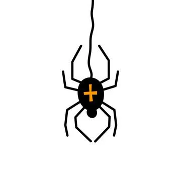Spider vector illustration isolated on white isolated background Stock Illustration