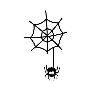 Spider vector illustration isolated on white isolated background Иллюстрация