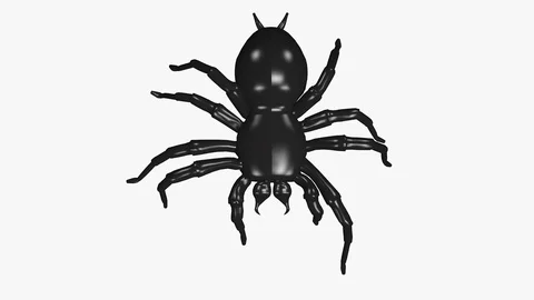 SPIDER WALKING TOP FRONT VIEW Video stock 98912749