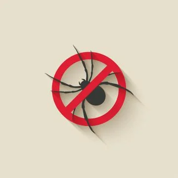 Spider warning sign Stock-Illustration