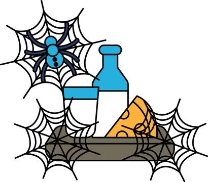 Spider weaves its intricate web イラスト素材