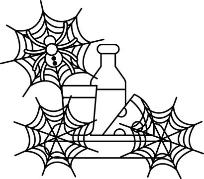 Spider weaves its intricate web イラスト素材