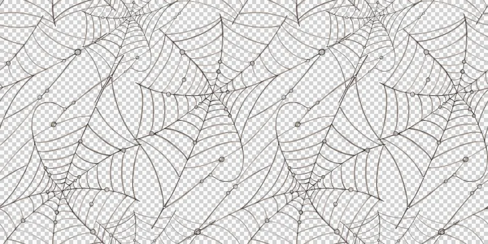 Spider web black pattern watercolor Stock Illustration