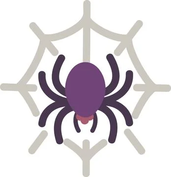 Spider web cobweb with crawling spider Stock Illustration