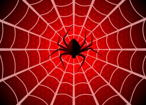 Spider web. Cobweb trap, gossamer halloween graphic silhouette. Spider man funny 스톡 일러스트