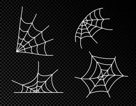 Spider web cobweb vector icon doodle, Spiderweb border circle cartoon net Illustrazione stock