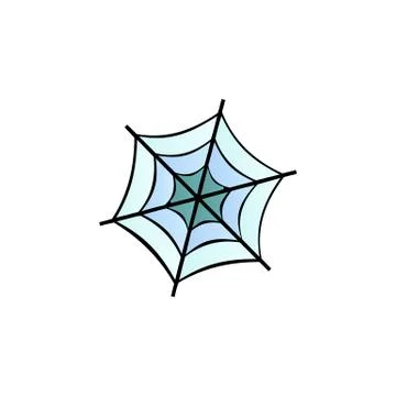 Spider web color gradient vector icon Stock Illustration