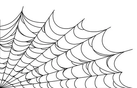 Spider web corner for Halloween designs. Spiderweb corner isolated in white Illustrazione stock