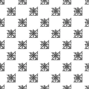 Spider web corner seamless pattern for halloween designs Illustrazione stock