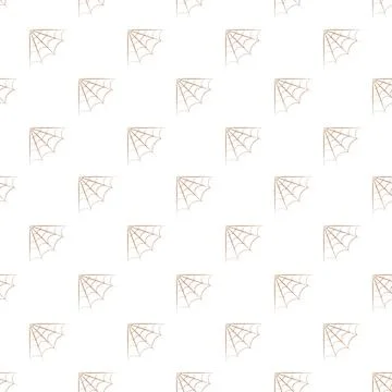 Spider web corner seamless pattern for halloween decor Stock Illustration