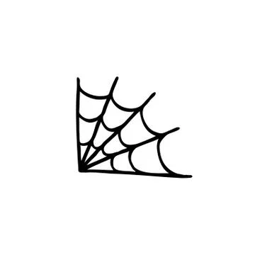 Spider web doodle icon, vector illustration Stock Illustration
