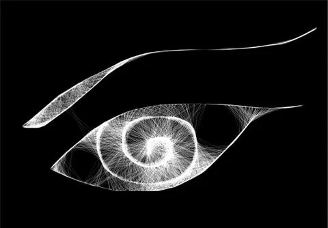 Spider web eye - vector illustration Stock Illustration