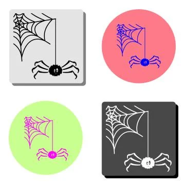 Spider web. flat vector icon Stock Illustration
