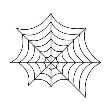 Spider web. Halloween hand drawn cobweb. Stock Illustration