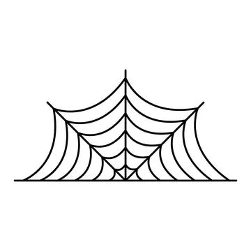 Spider web. Halloween hand drawn cobweb. Stock Illustration