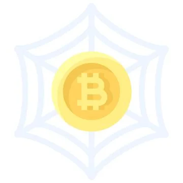 Spider web icon, Cryptocurrency related vector Stock Illustration