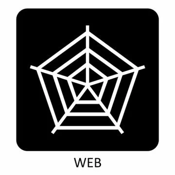 Spider web icon illustration Stock Illustration