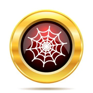 Spider web icon. Internet button on white background.. Stock Illustration
