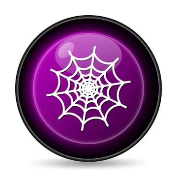 Spider web icon. Internet button on white background.. Stock Illustration