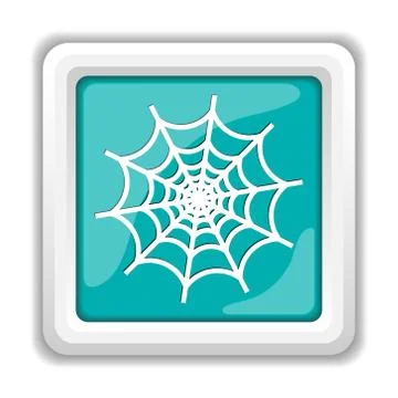 Spider web icon. Internet button on white background.. Stock Illustration