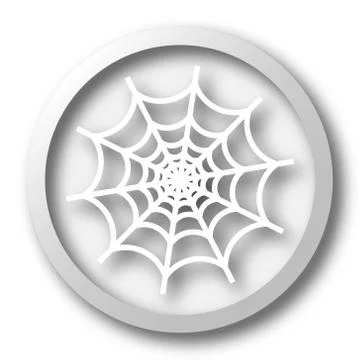 Spider web icon. Internet button on white background.. Stock Illustration