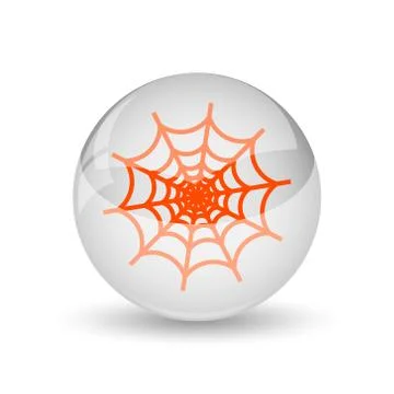 Spider web icon. Internet button on white background.. Stock Illustration