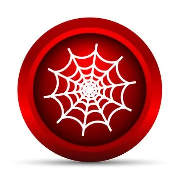 Spider web icon. Internet button on white background.. Stock Illustration