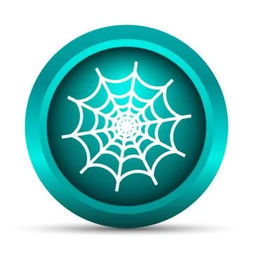 Spider web icon. Internet button on white background.. Stock Illustration