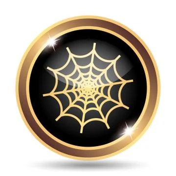 Spider web icon. Internet button on white background.. Stock Illustration