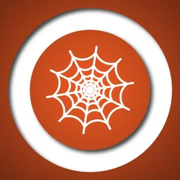 Spider web icon. Internet button on white background. . Stock Illustration