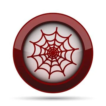 Spider web icon. Internet button on white background. . Stock Illustration