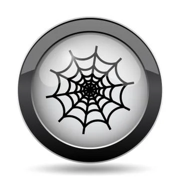 Spider web icon. Internet button on white background.. Stock Illustration