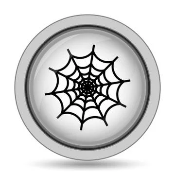 Spider web icon. Internet button on white background.. Stock Illustration