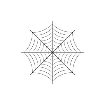 Spider web icon isolated. Cobweb sign. Flat design. Vector Illustration Stock Illustration