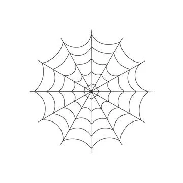 Spider web icon isolated on white background. halloween element illustration. Illustrazione stock