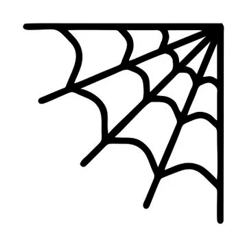 Spider web icon line isolated on white background. Vector illustration Stock-Illustration