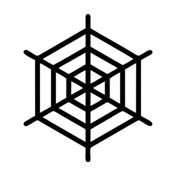 Spider web icon line isolated on white background. Vector illustration 스톡 일러스트