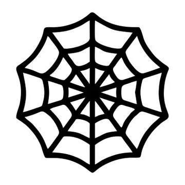 Spider web icon line isolated on white background. Vector illustration Stock Illustration