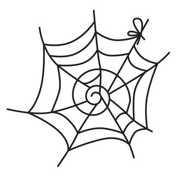 Spider web icon, simple style Illustrazione stock