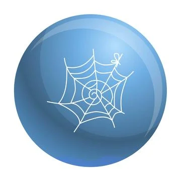Spider web icon, simple style Illustrazione stock