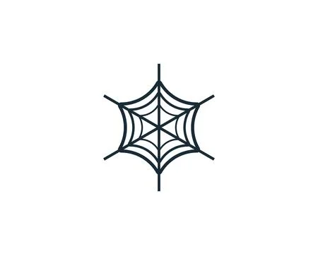 Spider Web Icon Vector Logo Template Illustration Design Illustrazione stock