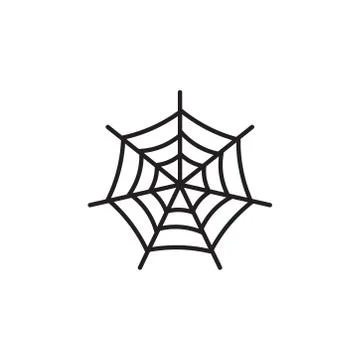 Spider web icon vector on white background Stock Illustration