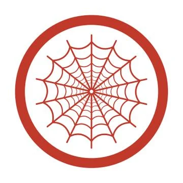 Spider web icon on white background. Stock Illustration