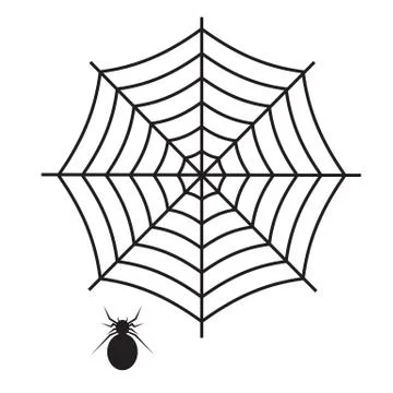Spider web icon on white background. flat style. spider web and spider icon Stock Illustration
