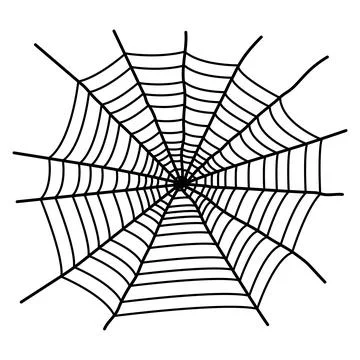Spider web isolated on white background Stock Illustration