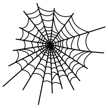 Spider web isolated on white background Stock Illustration