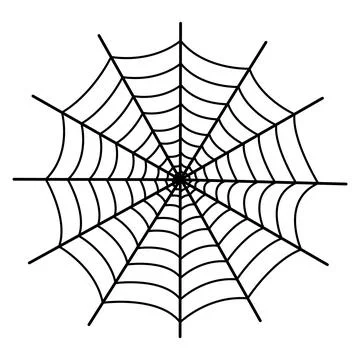Spider web isolated on white background. Stock Illustration